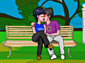 Game Public Park Bench Kissing